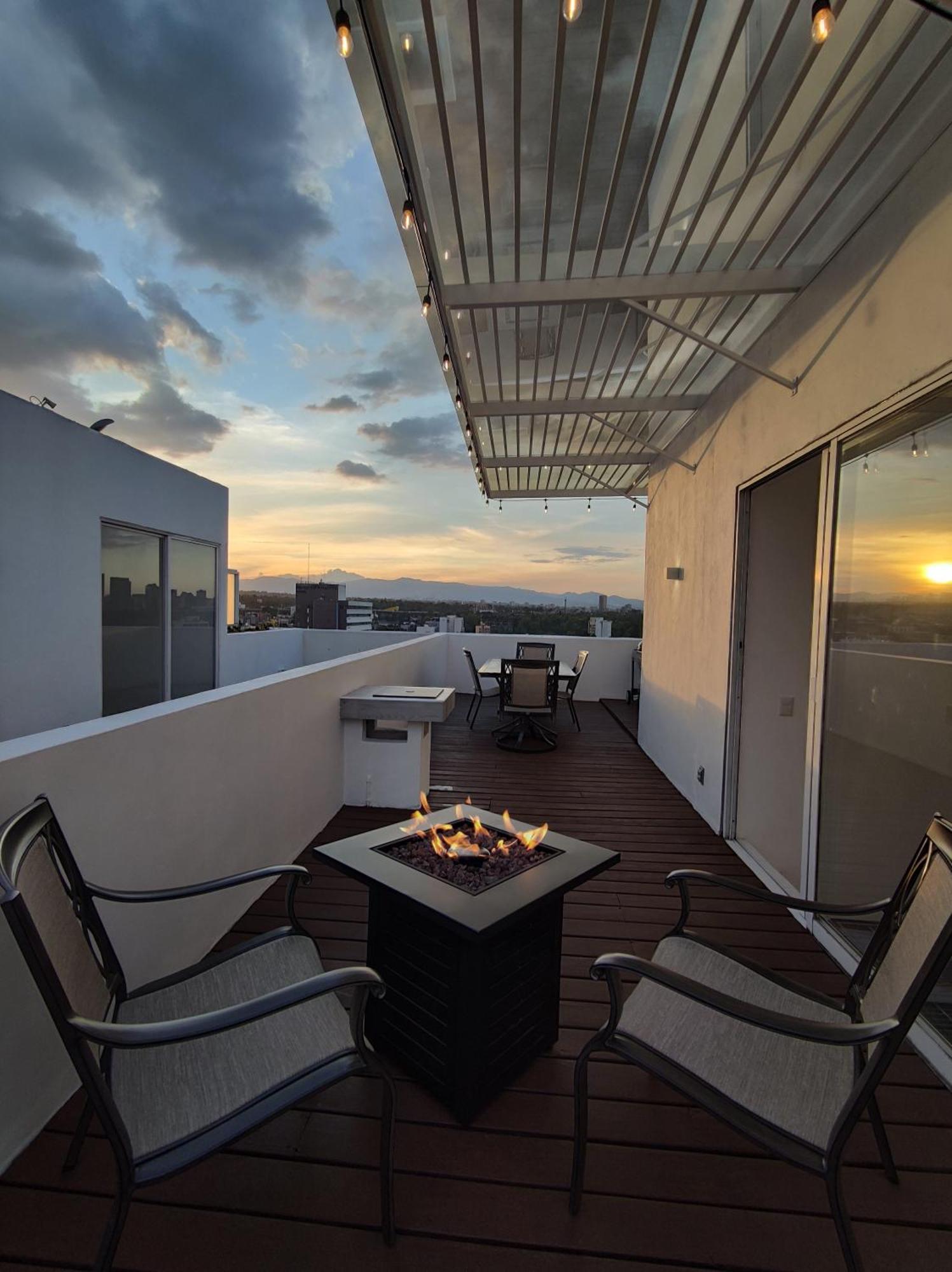 View Penthouse Private Rooftop, Wi-fi 500mbps, Air Conditioning, Grill, Pool And Gym Apartamento México DF