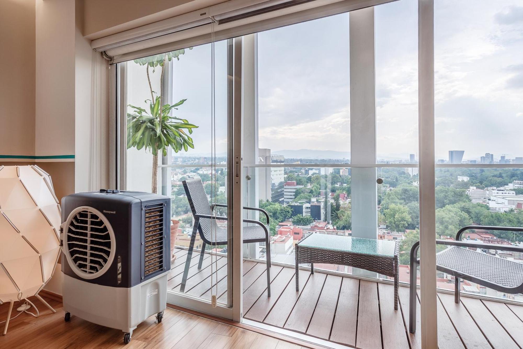 View Penthouse Private Rooftop, Wi-fi 500mbps, Air Conditioning, Grill, Pool And Gym * México DF
